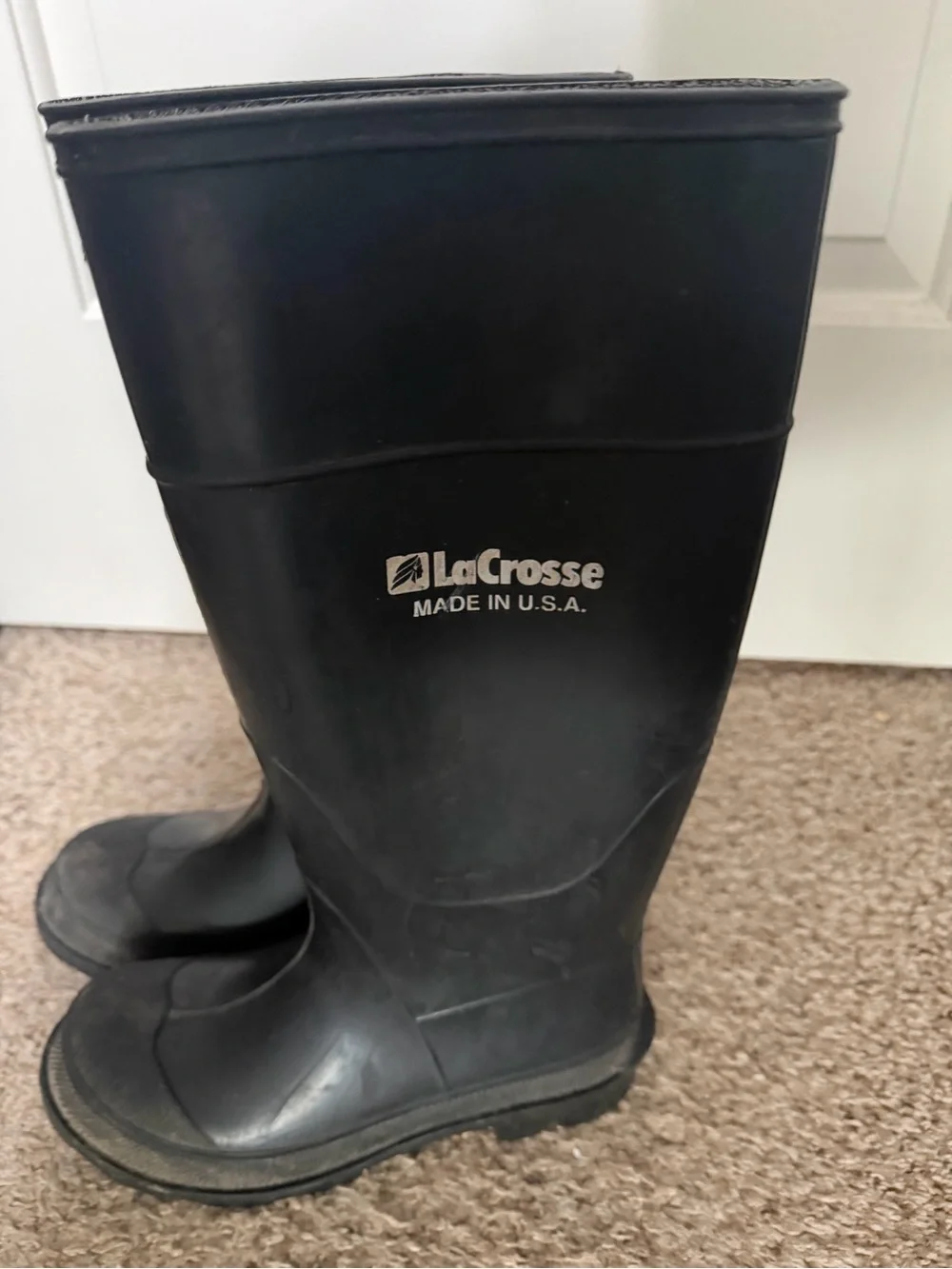 Lacrosse Men’s Size 4 Classic Black Rain Rubber Boots